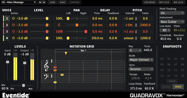 QUADRAVOX - Eventide - 製品情報 | TACSYSTEM